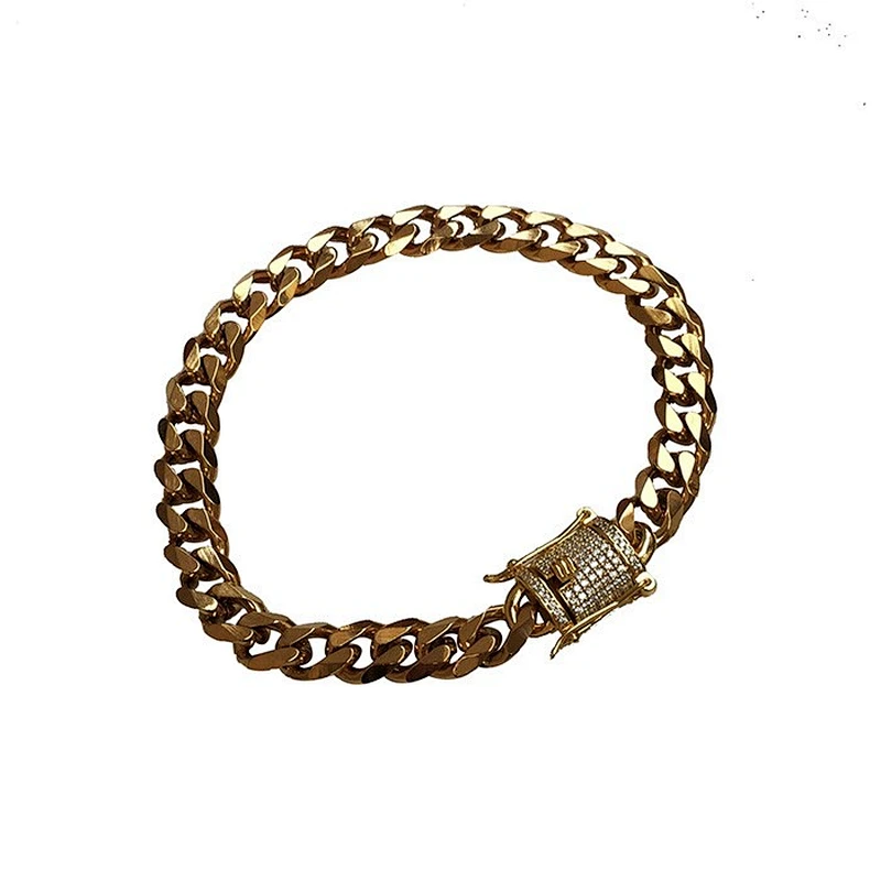 Mens Steel Bracelet  Design 18k Gold for Men