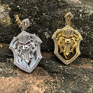 Wholesale AAA Hiphip CZ Urban Jewelry Personalized Lion Pendants