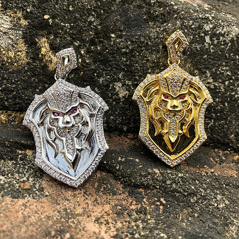 Wholesale AAA Hiphip CZ Urban Jewelry Personalized Lion Pendants