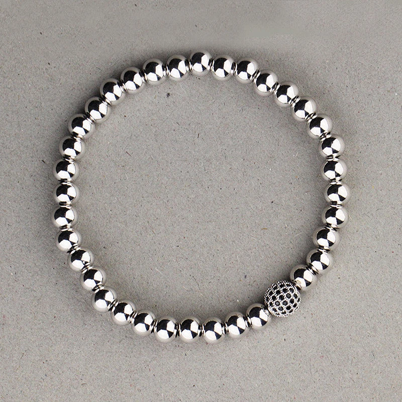 Missjewelry bead hand silver bracelets for men designs wholesale Men Bracelet Bead