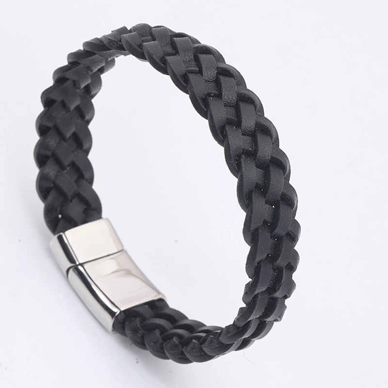 European Style Engraveable  Leather Bracelet Genuine