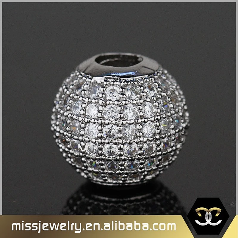 Micro paved cz beads, high quality beads for handmade bracelet, bracelet beads