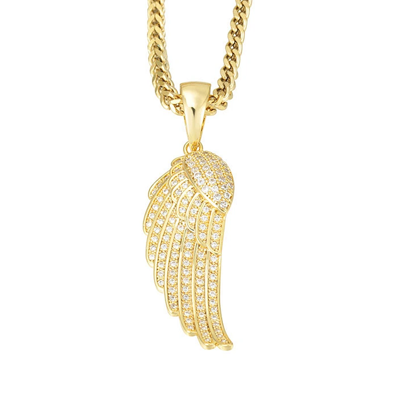 Missjewelry Hip Hop Jewelry Custom CZ Iced Out Leaf Gold Chains and Pendant