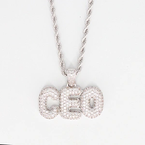 Missjewelry 925 sterling silver personalized name china necklace letter pendant
