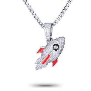 Missjewelry Hip Hop Urban Jewelry Iced Rocket Pendant Designs
