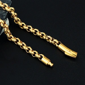 Missjewelry Hip Hop Unique Charm heavy 18K italian gold hand chain fashion design