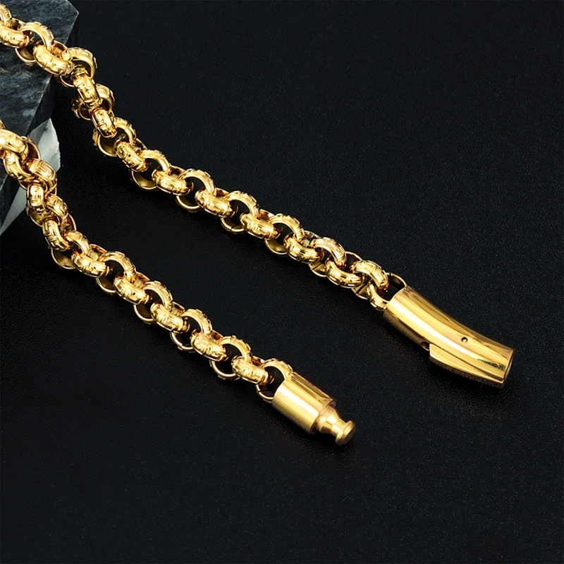 Missjewelry Hip Hop Unique Charm heavy 18K italian gold hand chain fashion design