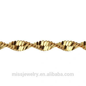 14k Solid Gold Rope Chain Necklace