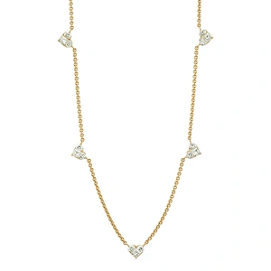 Miss Jewelry Cheap New Designs 14k Gold 5 Heart Necklace Wholesale