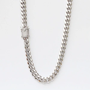 Missjewelry Hip Hop 925 Sterling Silver Cuban Link Chain