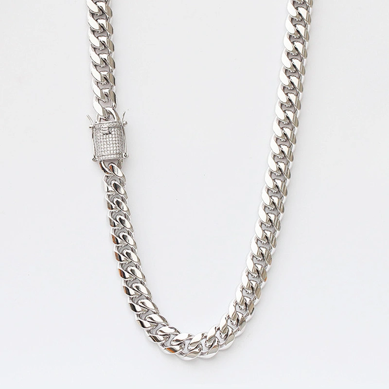 Missjewelry Hip Hop 925 Sterling Silver Cuban Link Chain