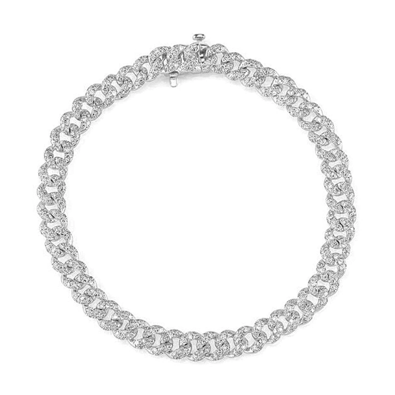 Miss Jewelry Wholesale Fashion Women's 18kgp CZ Ice Out Gold Plated Necklace Price