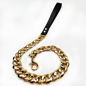High Quality Gold Dog Chain Collars, Military Dog Collar