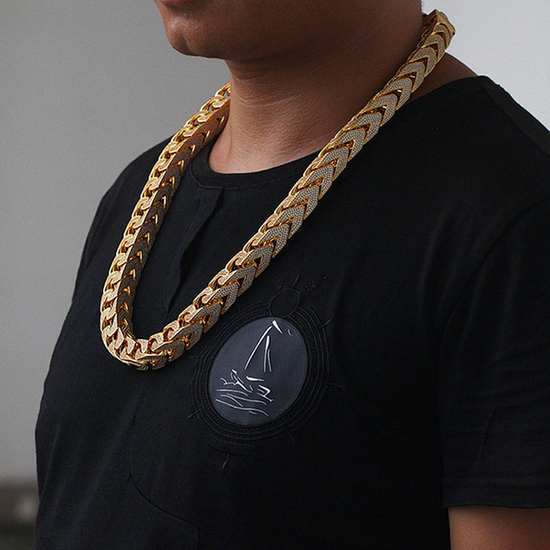 Missjewelry New Heavy Hip Hop Gold Plated Franco Chain Necklace for Men