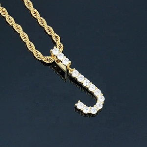 Missjewelry High Quality New Design Diamond Letters Pendant Necklace Hip Hop Mens