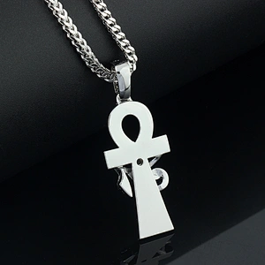 Miss Jewelry High Quality Cheap Fashion 14k Gold Eye Cross Pendant Necklace