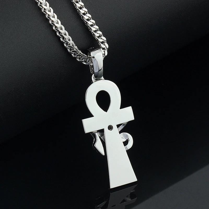 Miss Jewelry High Quality Cheap Fashion 14k Gold Eye Cross Pendant Necklace