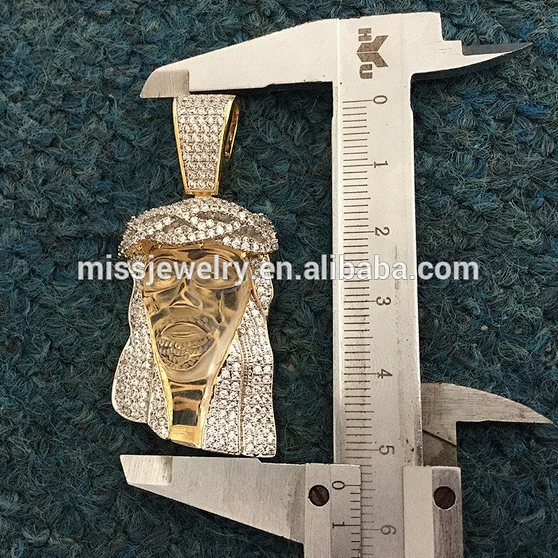 Hip Hop Bling Jesus Gold Pendant Jewelry