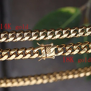 14k Gold Heavy Chain Miami Cuban Link Mens
