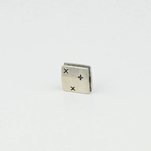 Custom Logo Engraved Metal Square Beads Stainless Steel