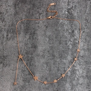Miss Jewelry New Jewelry Women's Gold Plated Stainless Steel Necklace Roll