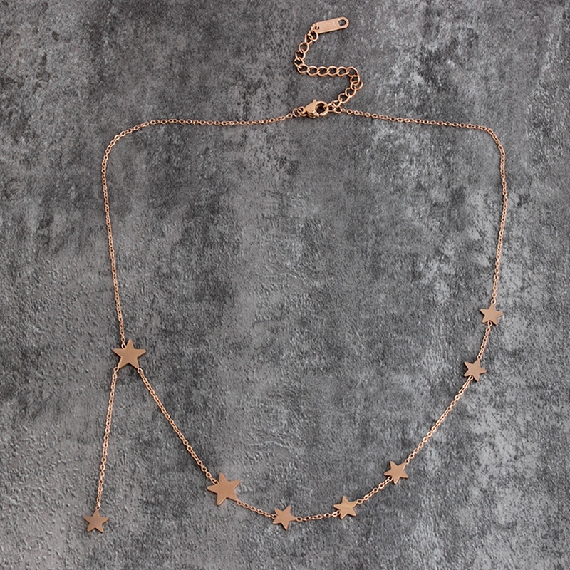 Miss Jewelry New Jewelry Women's Gold Plated Stainless Steel Necklace Roll