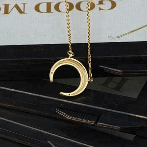 Miss Jewelry Clear And Free From Vulgarity Gold Moon Star Necklace For Young People