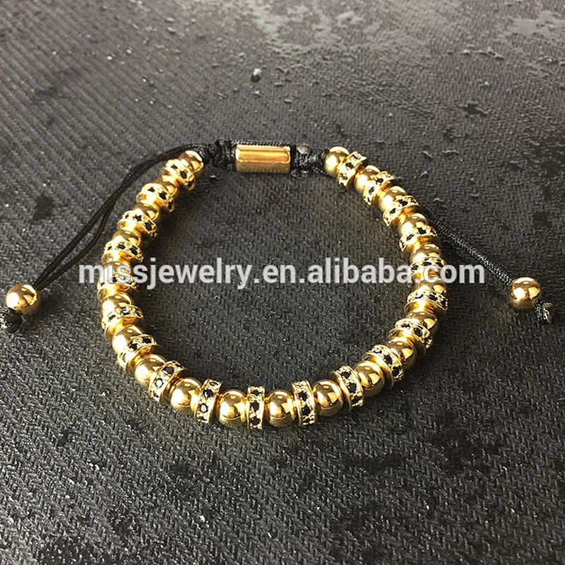 Wholesale latest new men's silver spacer models bracelets designs