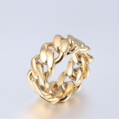 Missjewelry Hip Hop Urban Jewelry Gold Boys Fashion Cuban Link Ring