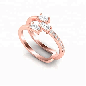 Miss Jeweley Fashion New Design 14k Gold Plated Finger Ring Jewelry for Girls