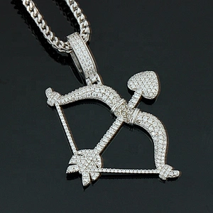 Missjewelry High Quality New Design Bow and Arrow Real Diamond Clasp Hip Hop Jewelry Pendant