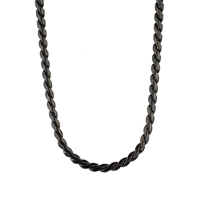 4mm black gold plated metal chain dog harness