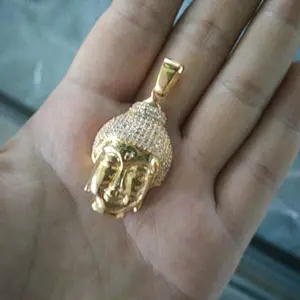 Miss Jewelry Cheap Iced Out Dubai Gold 925 Sterling Silver Jewellery Mens Diamond Buddha Pendant