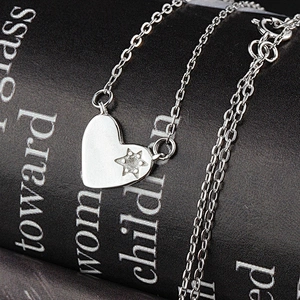 Wholesale 925 Sterling Silver designer Heart pendant necklace jewelry