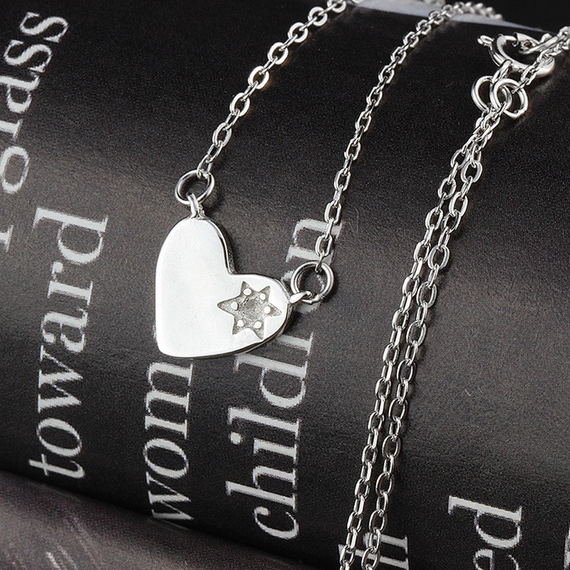 Wholesale 925 Sterling Silver designer Heart pendant necklace jewelry