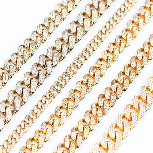 Miss Jewelry Hiphop Men's 14K Gold Necklace Cuban Chains, Bling Bling Chains Wholesale