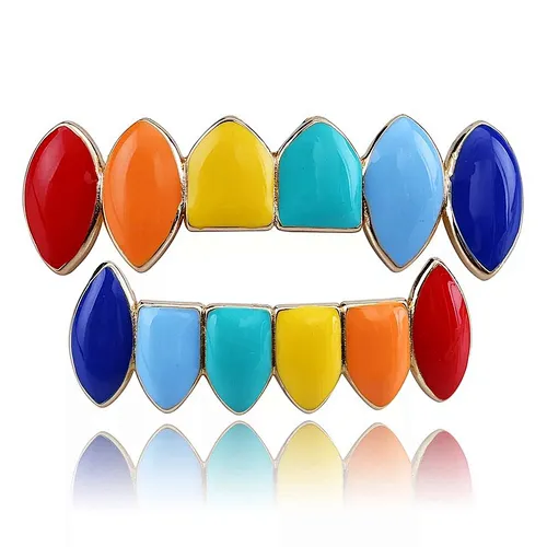 Miss Jewelry Wholesale Cheap Colorful Dental Gold Teeth Grillz, Gold Grillz Price