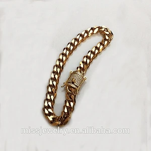 Mens Steel Bracelet  Design 18k Gold for Men