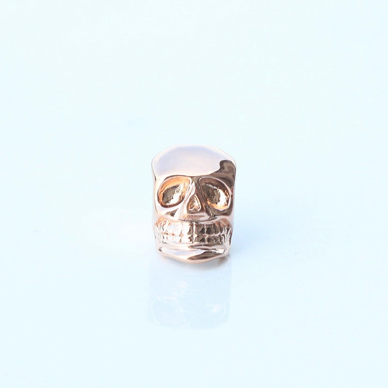 Miss Jewelry Supply Wholesale Charm Custom Metal Beads, 14K Gold 925 Sterling Silver Skull Bead