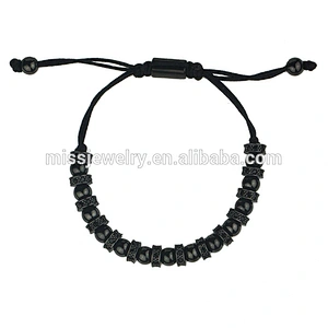Wholesale latest new men's silver spacer models bracelets designs
