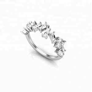 Miss Jewelry Cheap Womens 925 Sterling Silver 3 Carat Diamond Ring