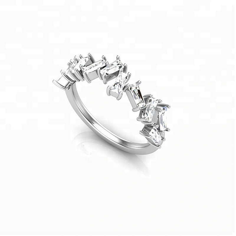 Miss Jewelry Cheap Womens 925 Sterling Silver 3 Carat Diamond Ring