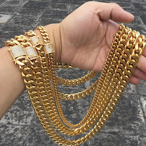 Dubai New Simple Gold Chain Designs for Mens