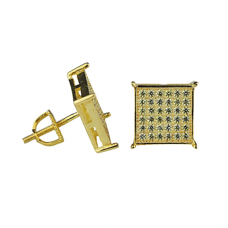925 Sterling silver made aaa stud earring for men