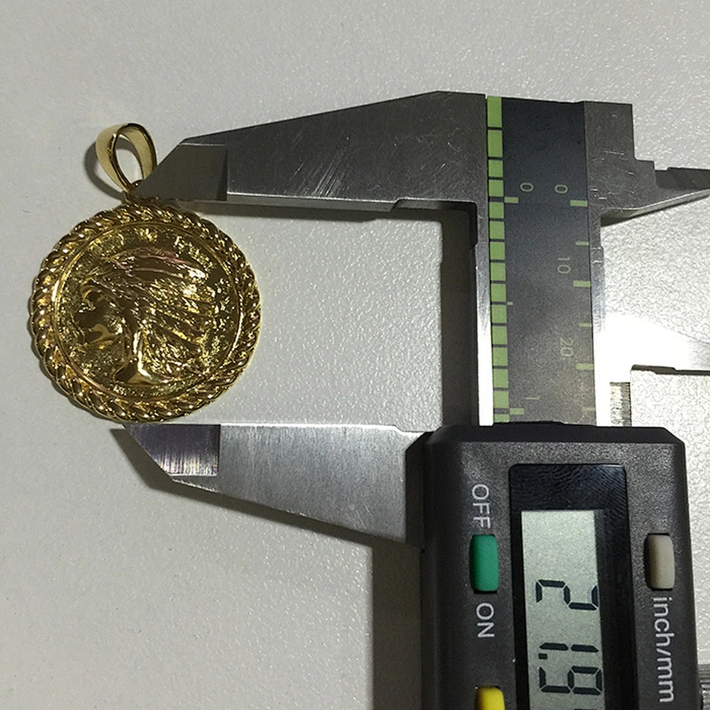 Miss Jewelry Hip Hop Men Style Gold Coin Holder Pendant Set Custom Designs