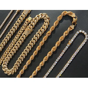 Missjewelry 18mm Hip Hop Jewelry Iced Out iced out Cuban Diamond Cuban Link Chain