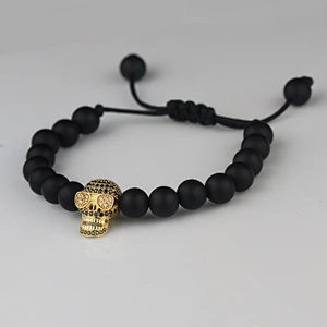 Engraved Bead Bracelet Stainless Steel