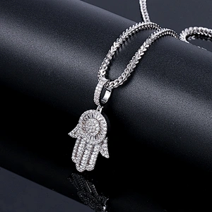 Men Gold Necklace With Customized Ice Pendant
