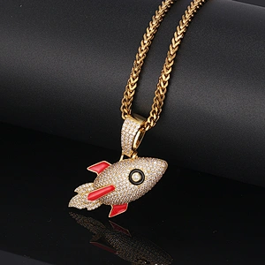 Missjewelry Hip Hop Urban Jewelry Iced Rocket Pendant Designs