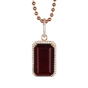 Miss Jewelry Wholesale big ruby pendant single large stone pendant for men